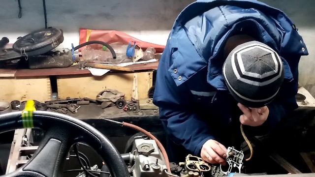 Болотоход каракат с двигателем Ока. Регулировка зажигания и карбюратора. смотреть онлайн