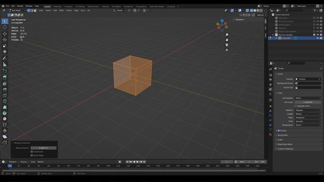How to REMOVE DUPLICATE VERTICES in Blender merging them by DISTANCE смотреть онлайн
