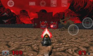 Игра первый Дум 1 DOOM 1 прохождение на Андроид планшете третий эпизод 3 карта E3M1 уровень 1 - е3м1