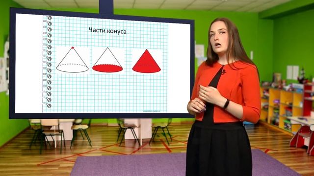 Урок математики в 4 классе. Тема: "Конус" смотреть онлайн