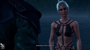 Baldur's Gate 3- Shadowheart romance scene (with Rael the drow)