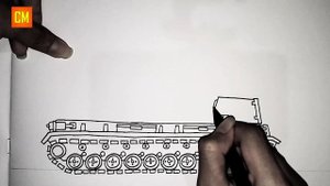 Cara Menggambar Tank Kartun KB 6 | HomeAnimations Tank | Part 3