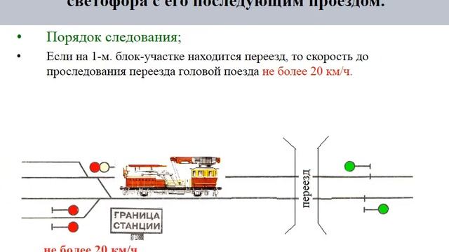 Действие машиниста при перекрытии выходного светофора. смотреть онлайн