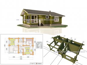 Баня из профилированного бруса. План бани