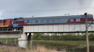 Тепловоз ЧМЭ3-6056 с вагоном-лабораторией