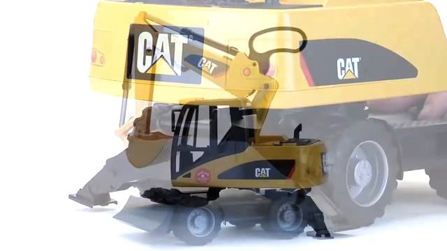 Экскаватор колёсный CAT с отвалом 02-445 Bruder (Брудер) смотреть онлайн