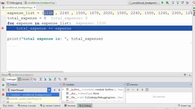 Debugging Tips - Conditional Breakpoint