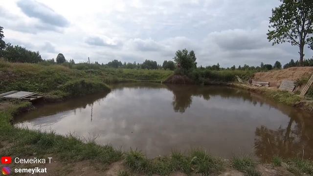Летний ЗАМОР в своём пруду на участке. Много рыбы, раки, и нехватка кислорода в тёплой воде пруда.