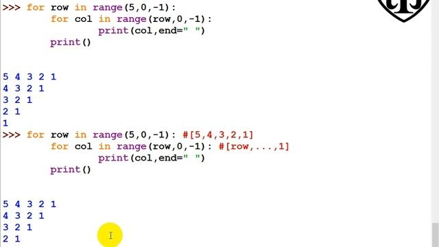Python - Getting started with pattern (for loop) part-1