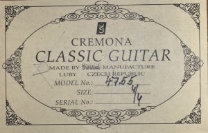 Гитара Cremona 4755 - Колокола ( А ты опять сегодня не пришла).