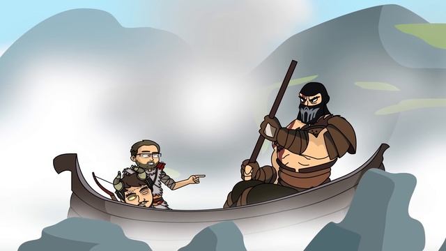 КМБ God of War анимация (Куплинов Мэддисон и Бес играют в God of War) смотреть онлайн