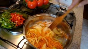 PASTA CON VERDURAS. Макароны с овощами.Еspaña.Madrid.