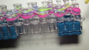 Браслет из резинок "Морская волна"/Плетение браслета из резинок на станке