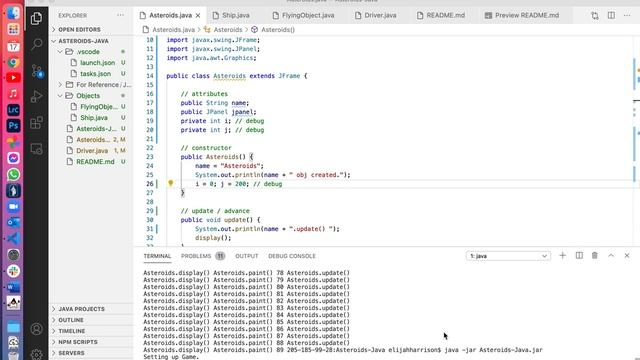 Learning Java - Working with GUI Libraries - Asteroids Project Progress смотреть онлайн