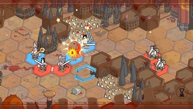 Pit People геймплэй пошаговой игры