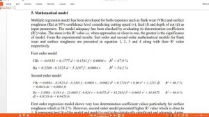 Nonlinear regression using spreadsheets | Mathematical model for process parameters optimization