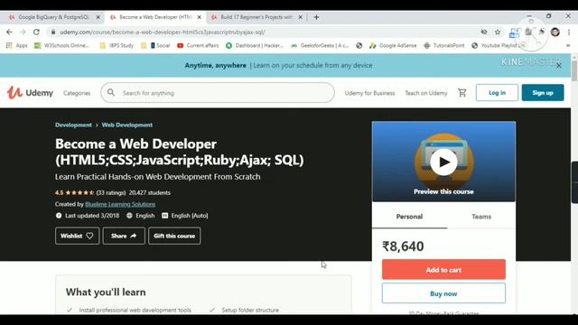 Udemy Free Certificate Courses 17 Projects Python C# Html CSS JS SQL Ruby Ajax Online Classes