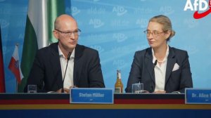 Pressekonferenz der AfD nach Landtagswahlen in Thüringen und Sachsen (02.09.2024)