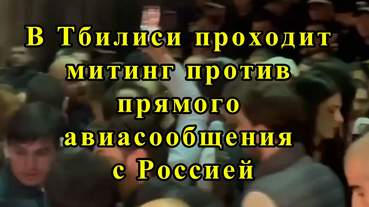 В Тбилиси проходит митинг против прямого авиасообщения с Россией