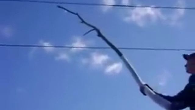 Чудо-электрики подключают удлинитель к линии 10 кВ.mp4 смотреть онлайн