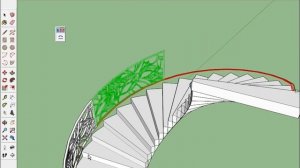 Make Curved Stairs Railing in SketchUp With Shape Bander Plugin