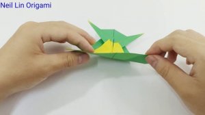 How to make a paper 3D Frog - Origami Frog Tutorial