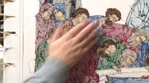 В мастерской 31. Как выглядит изнанка вышивки на плащанице?