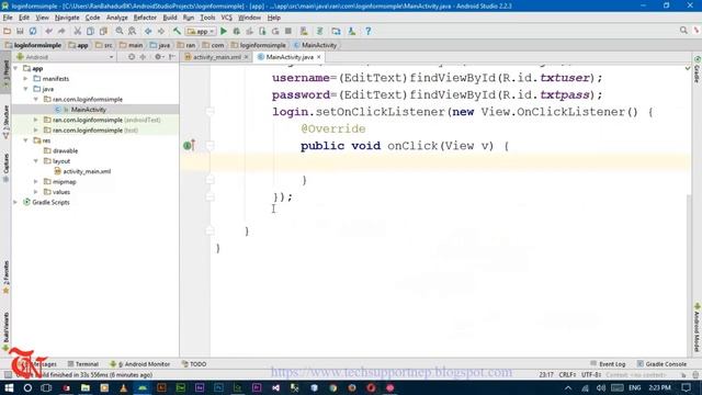 How to Create Simple Login form in Android Studio Without using Database? [With Source Code]