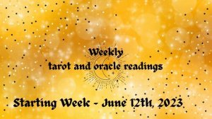 Readings starting June 11th, 2023 for Week June 12th - June 18th, 2023