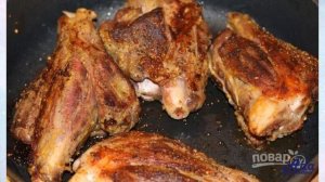 Голяшка баранья Рецепт, пошаговый, как приготовить, видеорецепт