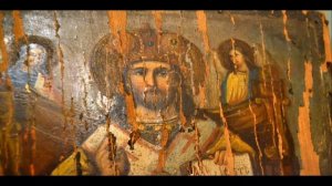 Икона Спас на престоле в Серышевском музее