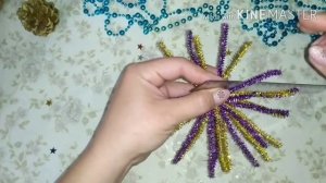 Новогодние поделки из синельной проволоки / игрушки на ёлку из синельной проволоки / DIY / Christma