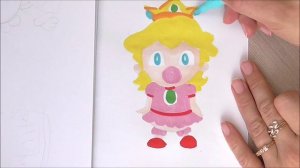 Drawing Princess Peach with Fire Flower