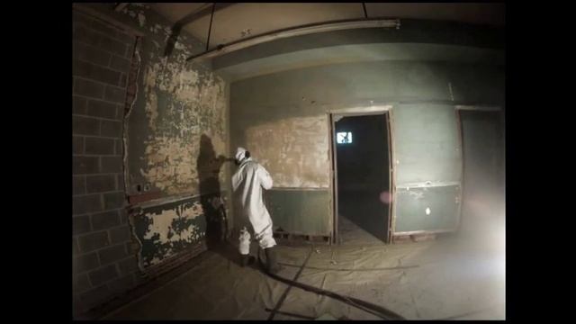 Гидробластинг очистка стен от краски без пыли