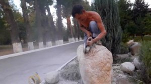 Шедевр из КАМНЯ.Резьба  камня болгаркой