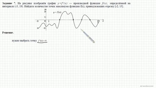 Вариант 5 Задание 7 ЕГЭ 2016 Математика, И В Ященко 36 вариантов Решение Ответ смотреть онлайн