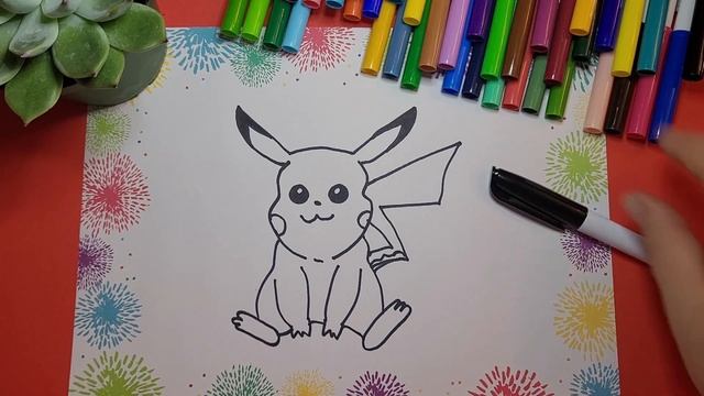 How to Draw Baby Pokémon Pikachu. Как рисовать покемона Пикачу. смотреть онлайн