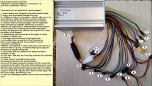Подключение контроллера 60В 50А, Connecting a 60V 50A controller for an electric scooter