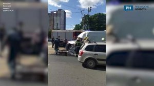 В Рязани произошло ДТП между «скорой» и «Газелью»