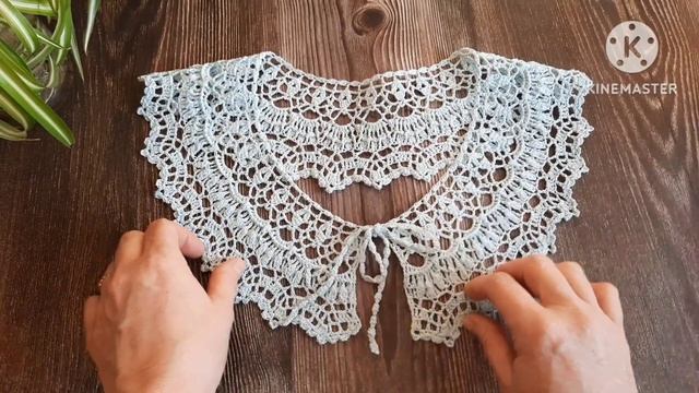 Ажурный воротничок крючком / Готовая работа