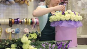 Сборка цветочной композиции "Сиреневый туман"