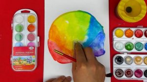 РАДУГА и ПАВЛИН - как нарисовать павлина