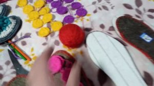 Сапожки на войлочной подошве крючком. Начало.