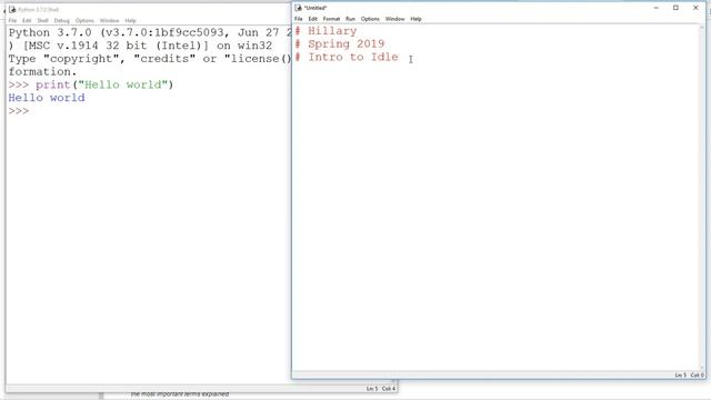 PythonInstall IdleBasics