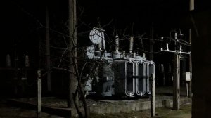 Обрыв высоковольтного провода 110 кВ на подстанции