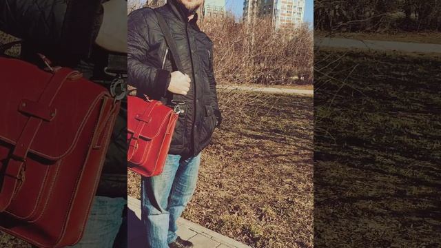 Мужской портфель из натуральной кожи
