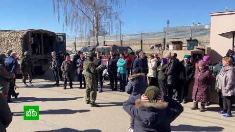 Российский гуманитарный конвой эвакуировал жителей пригорода Чернигова