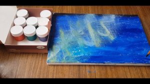 КАК   красиво нарисовать СЕВЕРНЫЙ ПОЛЮС АКРИЛЫВЫМИ КРАСКАМИ.  ASMR  ВИДЕО.