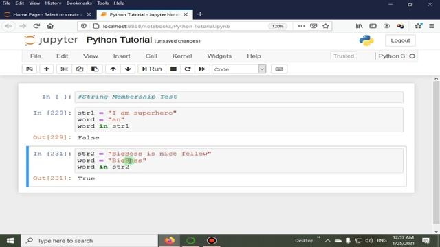 String Membership Test | Python 4 You | Lecture 71