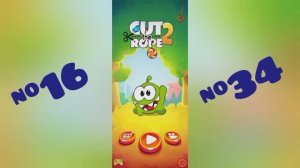 Ам Ням игра Cut The Rope2 (уровни с 16 по 34 на 3 звёзды)!
